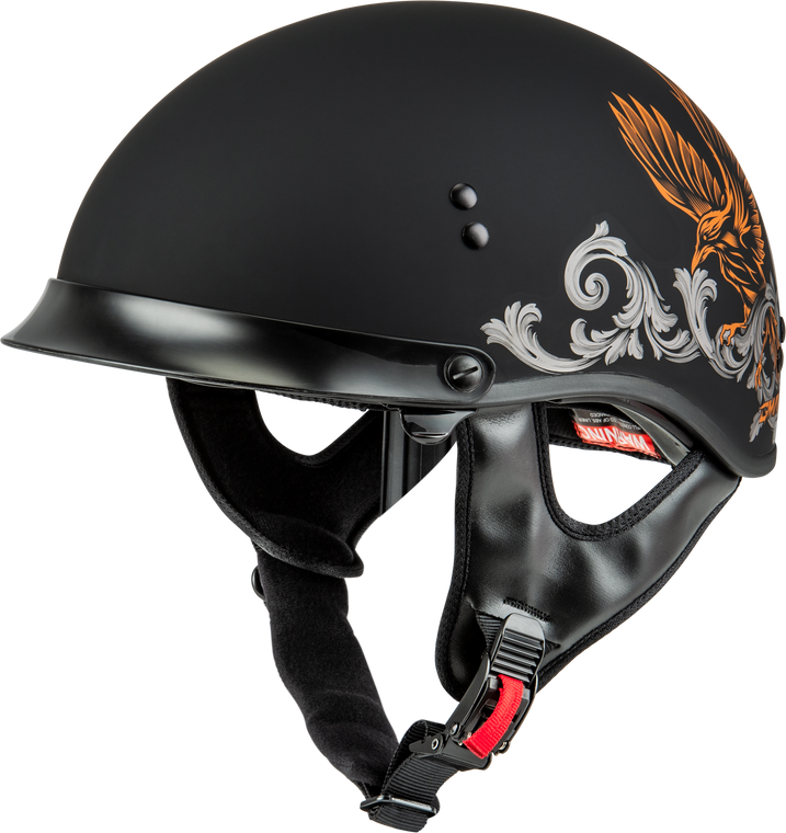Gmax - Hh-65 Corvus Helmet W/peak Matte Black/silver/orange Lg - H96510946