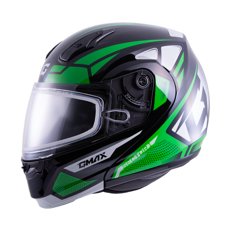 Gmax - Md-04s Sector Snow Helmet Black/hi-vis Lg - M2043776