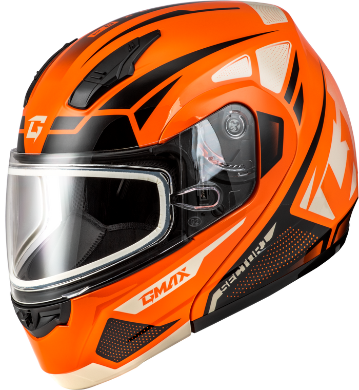 Gmax - Md-04s Sector Snow Helmet Orange/black Sm - M2043284