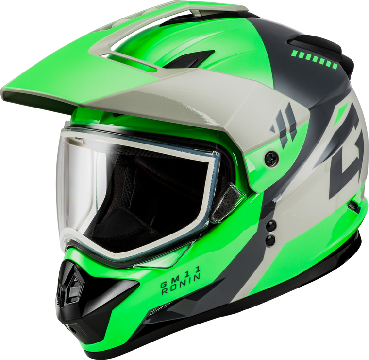Gmax - Gm-11s Ronin Snow Helmet Green/grey Xl - A21151167