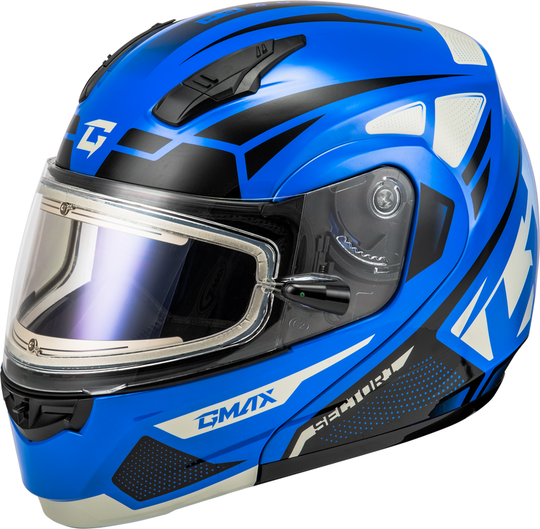 Gmax - Md-04s Sector Snow Helmet W/ Electric Shield Blue/black Xl - M4043977 Gmax - Md-04s Sector Snow Helmet W/ Electric Shield Blue/black Xl - M4043977