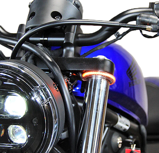 New Rage Cycles - Front Led Turn Signals Hon - REBEL500-FB