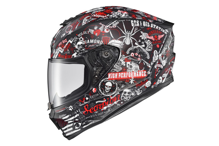 Scorpion Exo - Exo-r420 Full-face Helmet Shake Ii Red Md - 42-2204