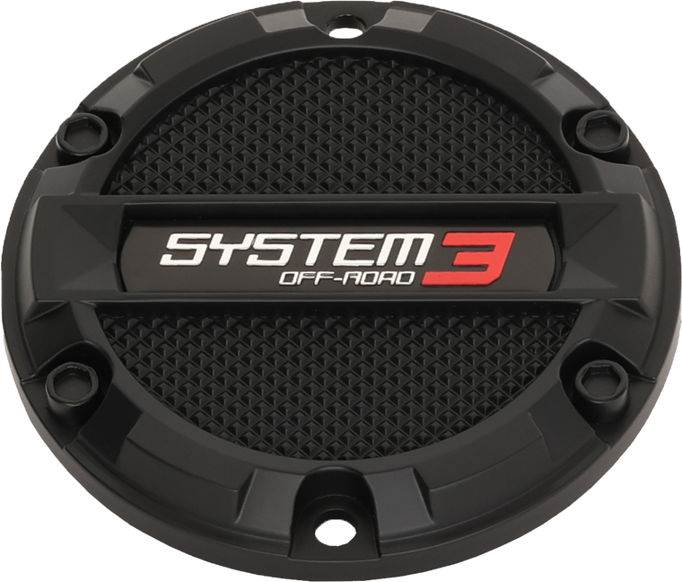 System 3 - Sb8 Center Cap Flat 6/5.5 Bolt-in Matte Black - CAPS3-160