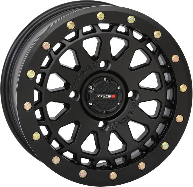 System 3 - Sb6 Bl Wheel 15x7 4+3 (+10mm) 4/137 Matte Black - 15S3-6536