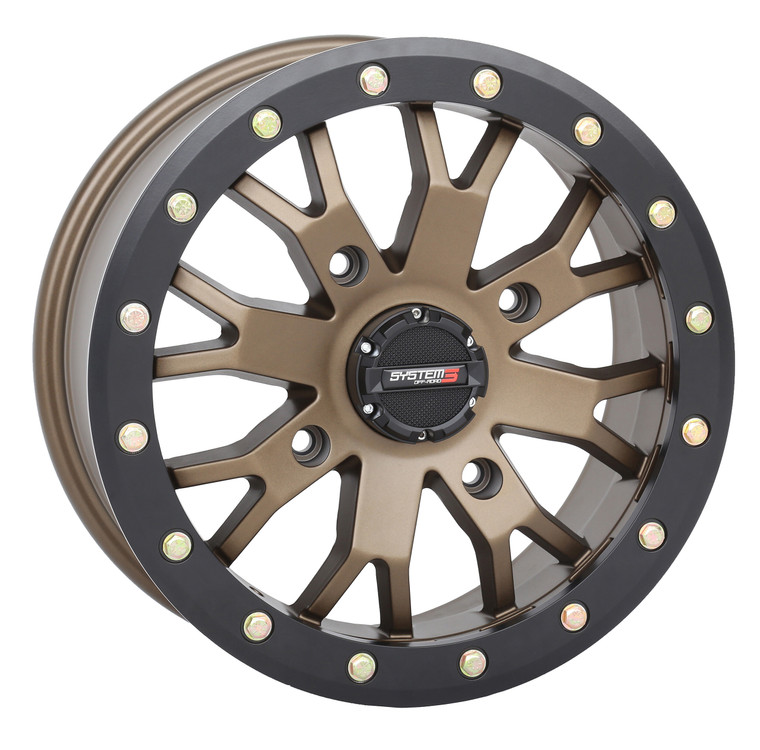 System 3 - Sb4 Bl Wheel 14x7 4+3 (+15mm) 4/156 Matte Bronze/black - 14S3-3257