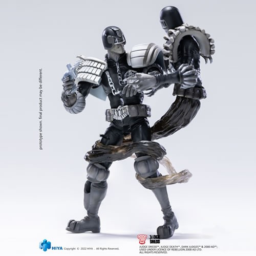 Hiya Toys - Judge Dredd Exquisite Mini Figures - 1/18 Scale Judge Dredd Vs Death B&W 2-PK (SDCC 2022)
