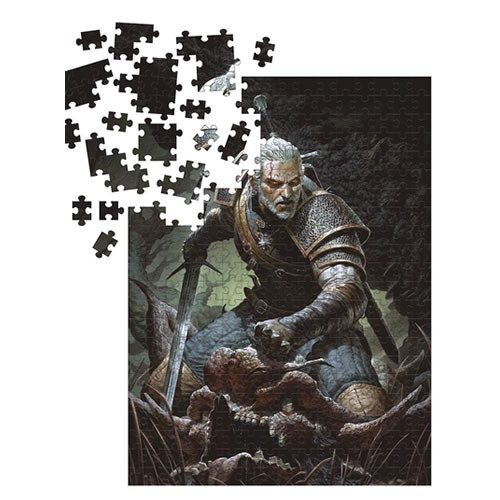 Dark Horse Comics - Puzzles - 1000 Pcs - The Witcher 3: Wild Hunt - Geralt Trophy Puzzle