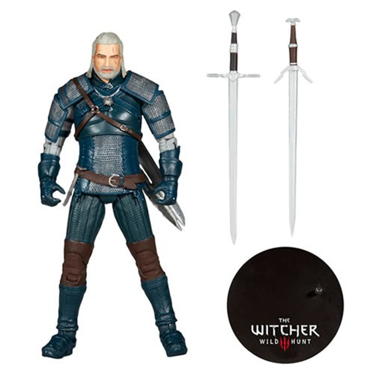 Mcfarlane Toys - The Witcher 3 The Wild Hunt Figures - S03 - 7" Scale Geralt Of Rivia (Viper Armor: Teal)