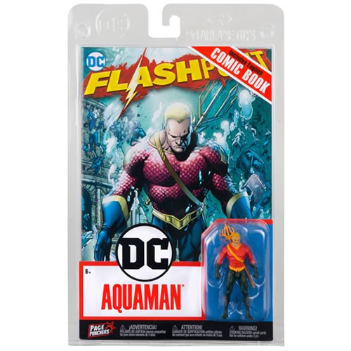 Mcfarlane Toys - Page Punchers 3" Scale Figure w/ Comic - DC - W03 - Aquaman w/ Flashpoint Comic