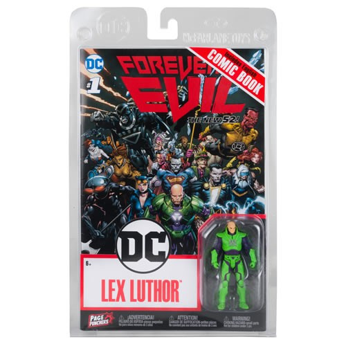 Mcfarlane Toys - Page Punchers 3" Scale Figure w/ Comic - DC - W03 - Lex Luthor w/ Forever Evil Comic