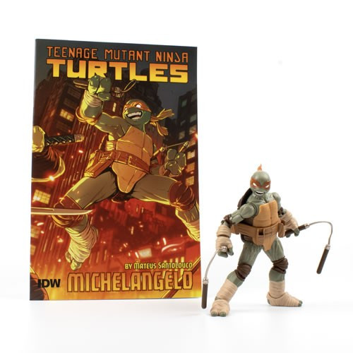 The Loyal Subjects - BST AXN Best Action Figures - TMNT - IDW Comics - 5" Michelangelo V2 w/ Limited Edition Comic