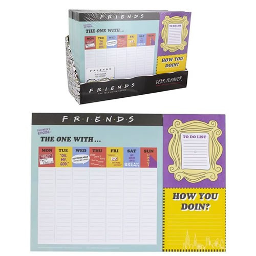 Paladone - Stationery - Friends - Weekly Desk Planner - 12 Pack