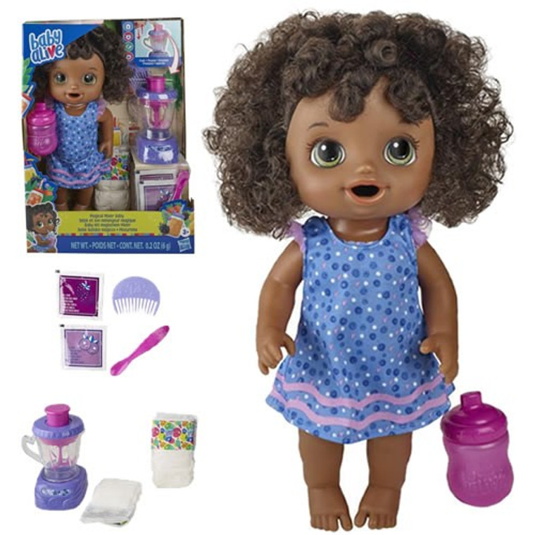 Hasbro Inc - Baby Alive Dolls - Magical Mixer Baby Blueberry Blast Shake (African American) - 5X00 - 2 Pack Hasbro Inc - Baby Alive Dolls - Magical Mixer Baby Blueberry Blast Shake (African American) - 5X00 - 2 Pack