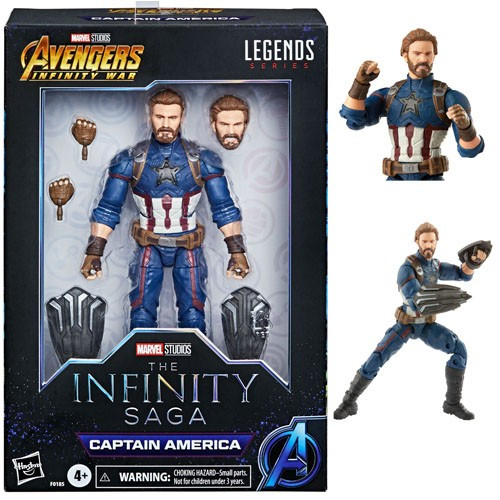 Hasbro Inc - Marvel Legends 6" Figures - Infinity Saga - Captain America (AVN3 Movie) - 5L00 - 6 Pack
