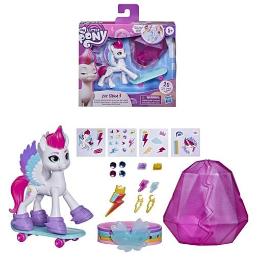 Hasbro Inc - My Little Pony Figures - A New Generation Movie - Crystal Adventure Zipp Storm - 5X00 - 6 Pack