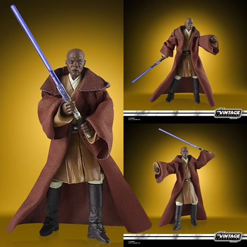 Hasbro Inc - Star Wars Figures - 3.75" Vintage Collection - Ep II AOTC - Mace Windu - 5L00 - 8 Pack