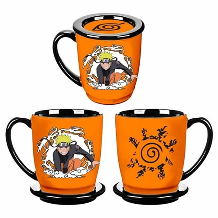 Just Funky - Naruto: Shippuden Accessories - Mug & Coaster Lid Set (Orange) - 2 Pack Just Funky - Naruto: Shippuden Accessories - Mug & Coaster Lid Set (Orange) - 2 Pack