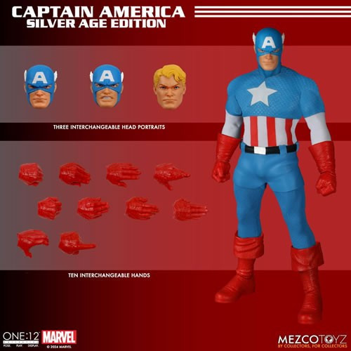 Mezco Toyz - One:12 Collective Figures - Marvel - Captain America (Silver Age Edition)
