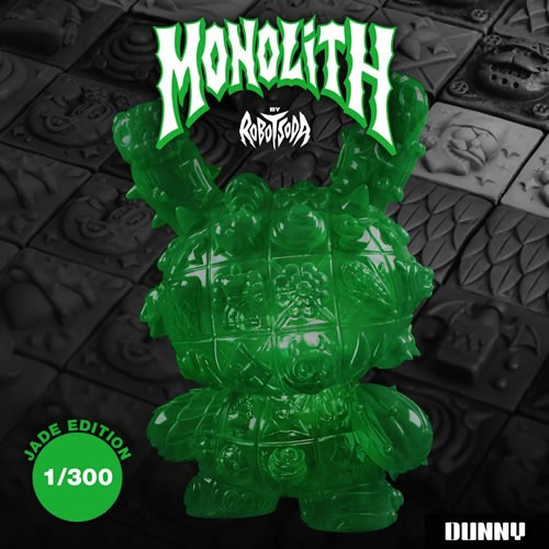 Kidrobot - Dunny Vinyl Art Figures - 8" Monolith By Robot Soda (Jade Edition)