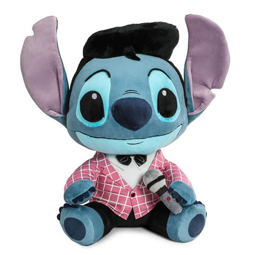 Kidrobot - HugMe Plush - Disney - Lilo & Stitch - 14" Elvis Pink Checkered Stitch (Shake Action)
