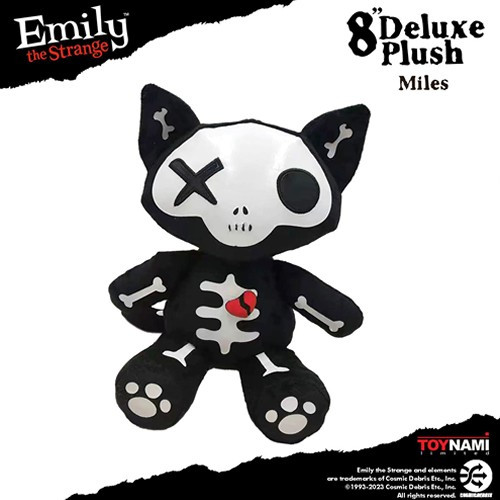 Toynami - Emily the Strange Plush - 8" Miles Deluxe Skele-Posse Plush