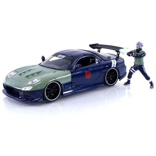 Jada Toys, Inc - 1:24 Scale Diecast - Hollywood Rides - Naruto: Shippuden - 1993 Mazda RX-7 w/ Kakashi Hatake - 4 Pack