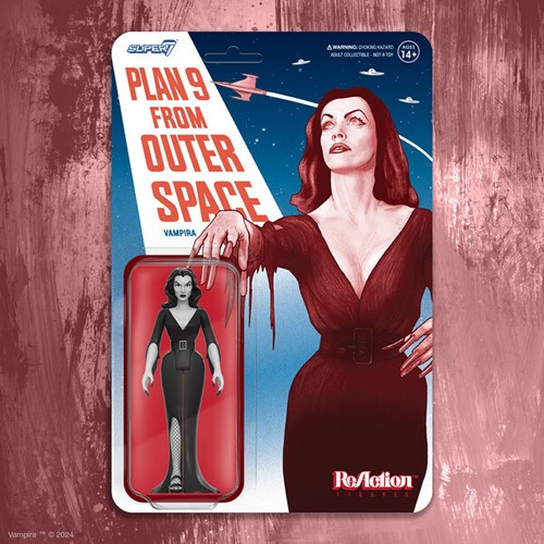 Super7 - ReAction Figures - Vampira - W02 - Vampira (Plan 9 From Outer Space) (Grayscale) - 4 Pack