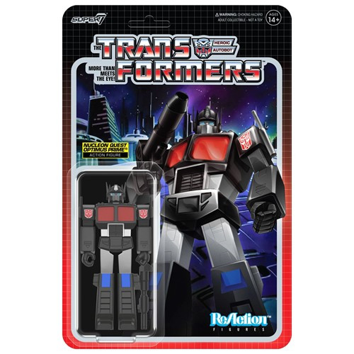 Super7 - ReAction Figures - Transformers - W08 - Optimus Prime (Nucleon Quest Special Mission) - 4 Pack