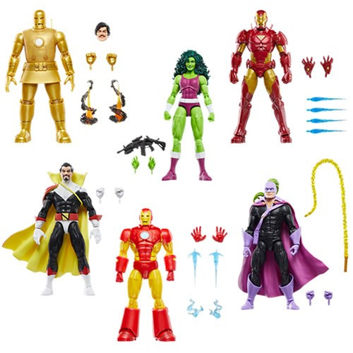 Hasbro Inc - Marvel Legends 6" Figures - Iron Man Retro Series - Figure Assortment - 5L00 - 6 Pack