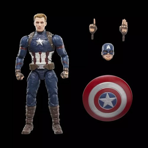 Hasbro Inc - Marvel Legends 6" Figures - Avengers 4: Endgame Movie - Captain America - 5L00 - 6 Pack