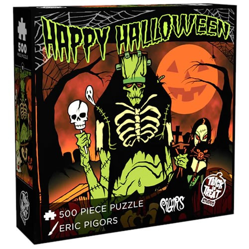 Trick Or Treat Studios - Puzzles - 500 Pcs - Toxictoons - Happy Halloween - 3 Pack