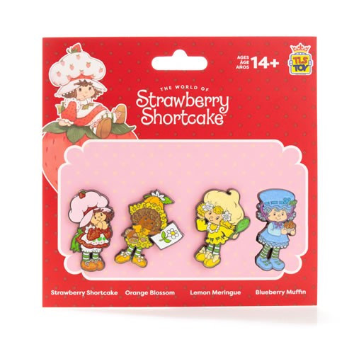 The Loyal Subjects - Pins & Buttons - Strawberry Shortcake - Enamel Pin Glitter 4-Pack - 6 Pack