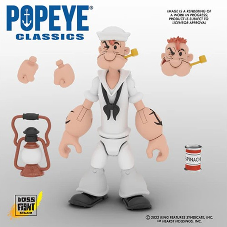Boss Fight Studio - Popeye Classics Figures - W02 - 1/12 Scale White Sailor Suit Boss Fight Studio - Popeye Classics Figures - W02 - 1/12 Scale White Sailor Suit