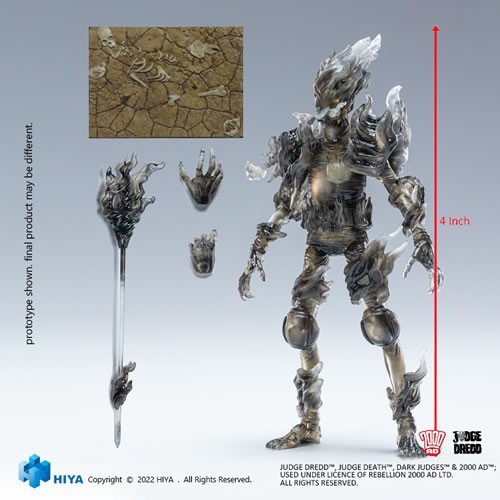 Hiya Toys - Exquisite Mini Figures - Judge Dredd - 1/18 Scale Judge Fire Black & White Exclusive