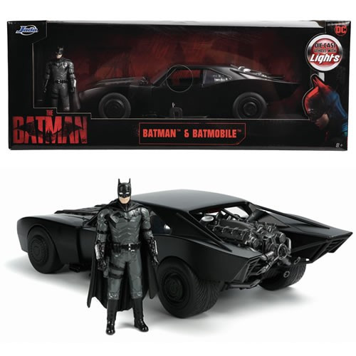 Jada Toys, Inc - 1:18 Scale Diecast - Hollywood Rides - The Batman (2022 Movie) - Batmobile w/ Batman Figure