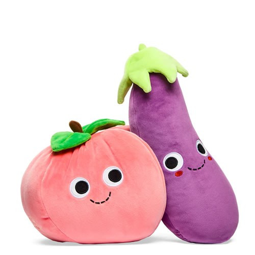 Kidrobot - Yummy World Plush - 16" Earnest Eggplant & Georgia Peach
