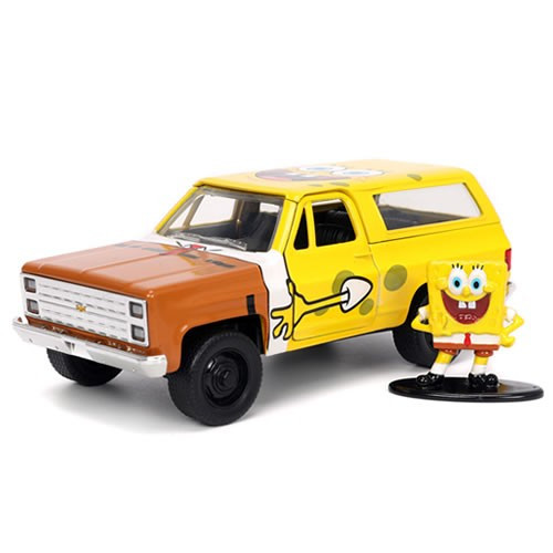 Jada Toys, Inc - 1:32 Scale Diecast - Hollywood Rides - SpongeBob SquarePants - 1980 Chevy K5 Blazer w/ SpongeBob - 12 Pack