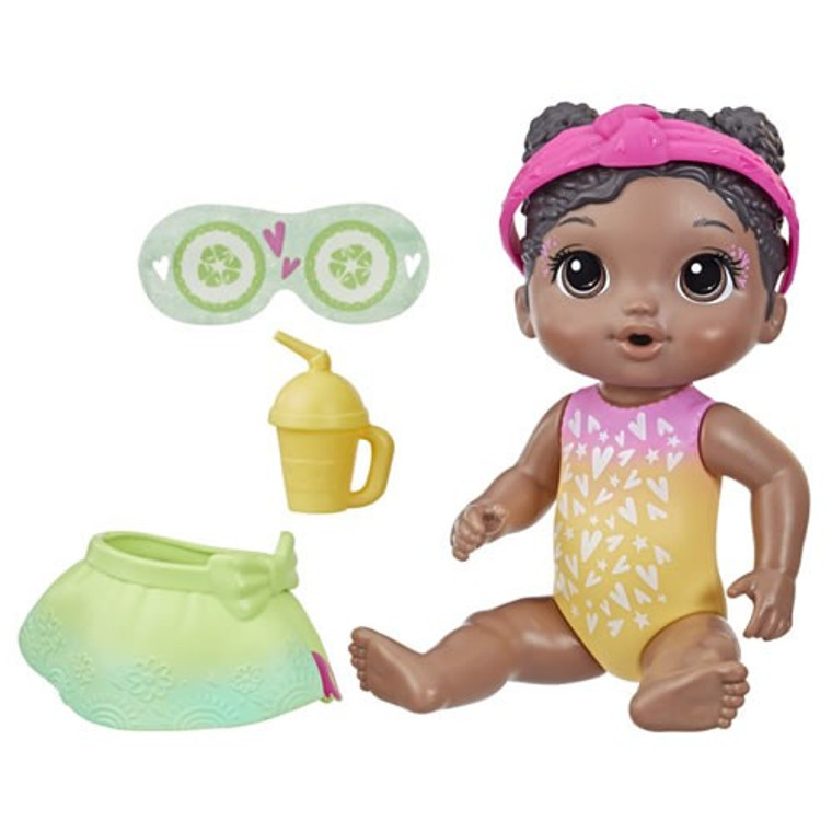 Hasbro Inc - Baby Alive Dolls - Rainbow Spa Baby - Black Hair Doll - 5X00 - 2 Pack