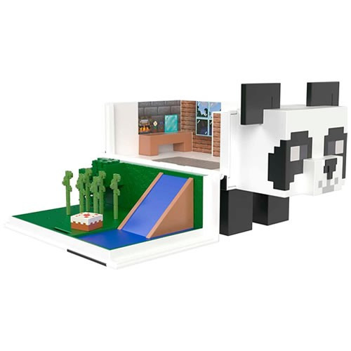 Mattel - Minecraft Playsets - Mob Head Minis - Panda Playhouse - 2 Pack