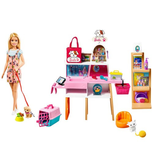 Mattel - Barbie Playsets - Pet Boutique w/ Doll - 3 Pack
