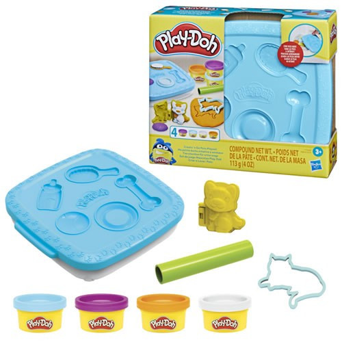 Hasbro Inc - Play-Doh Create ‘N Go - Pets Playset - 5X00 - 4 Pack