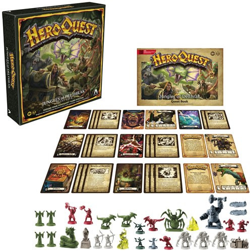 Hasbro Inc - Boardgames - HeroQuest - Jungles Of Delthrak Expansion Pack - UU00 - 4 Pack