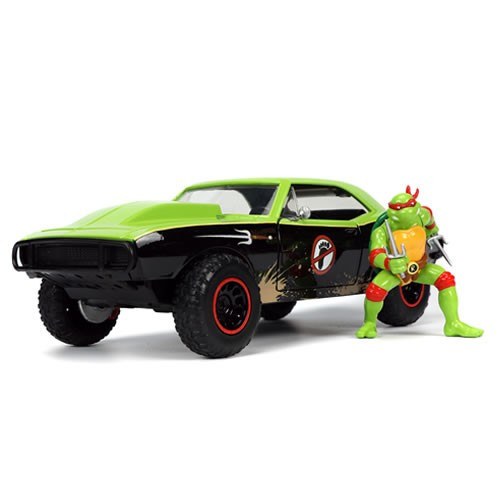 Jada Toys, Inc - 1:24 Scale Diecast - Hollywood Rides - TMNT - 1967 Chevy Camaro w/ Raphael - 4 Pack