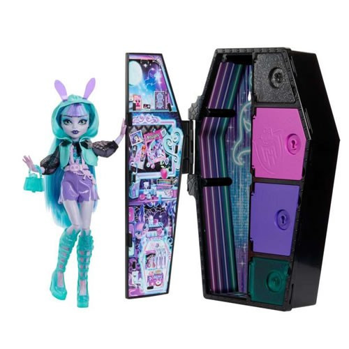 Mattel - Monster High Dolls - Skulltimate Secrets - Neon Frights - Twyla - 4 Pack