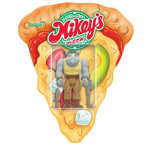 Super7 - ReAction Figures - TMNT - W10 - Rocksteady (Weird Pizza To Go) (SDCC 2024 Exclusive) - 4 Pack