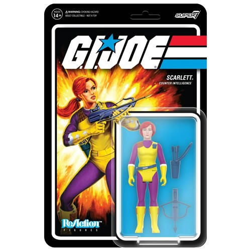 Super7 - ReAction Figures - G.I. Joe - Scarlett (DIC Purple) - 4 Pack
