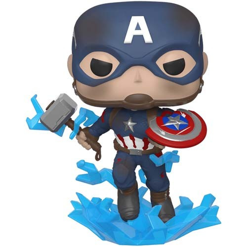 Funko - Pop! Marvel - AVN 4 Movie Endgame - Captain America (Broken Shield & Mjolnir) - 6 Pack