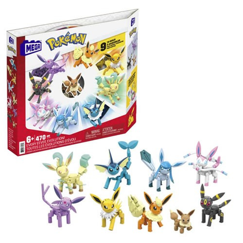 Mattel - Mega Building Sets - Pokemon - Every Eevee Evolution! - 6 Pack