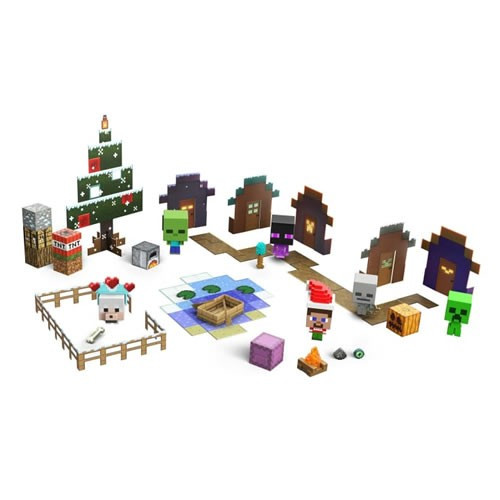 Mattel - Minecraft Figures - Mob Head Minis - Advent Calendar 2022 - 6 Pack